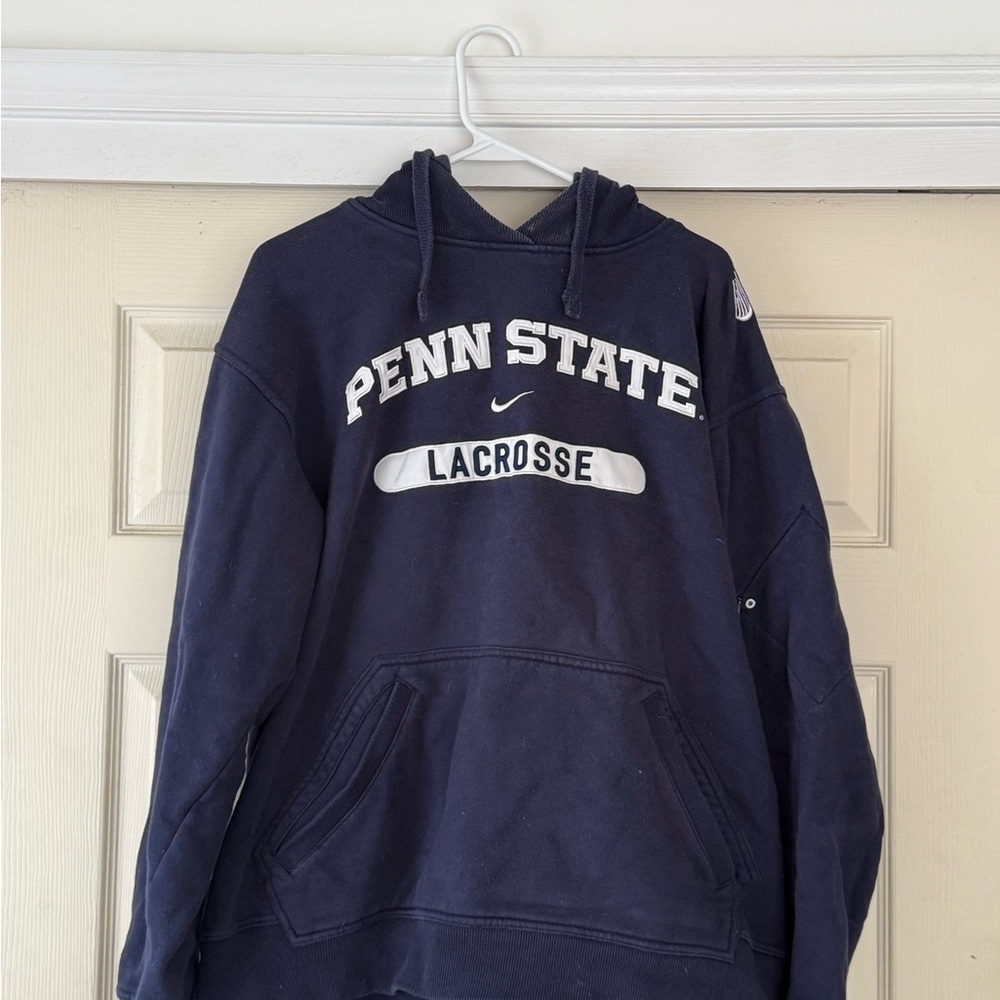 Nike Navy Penn State Lacrosse Hoodie